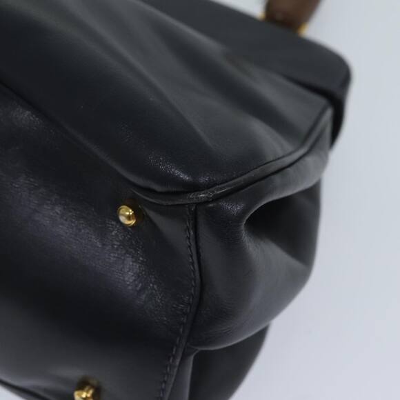 GUCCI Ready Lock Hand Bag Leather Navy 000 406 000 406 - Picture 11 of 16
